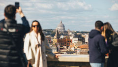 A scenic spot in Rome features St. Peter's Basilica in the background. Italy topped the USTOA's list of top destinations for tour operators in 2026.