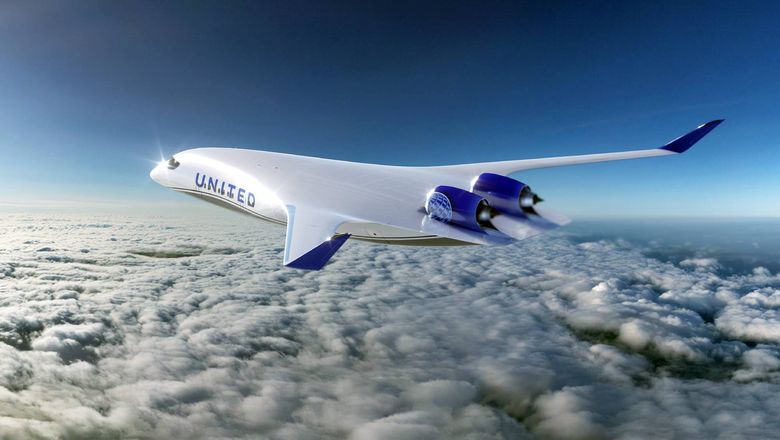 Blended-wing aircraft is designed to fly at higher altitudes and be more fuel-efficient than traditional jets.