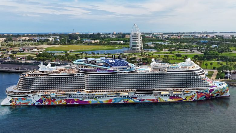 The new Norwegian Aqua in Port Canaveral.