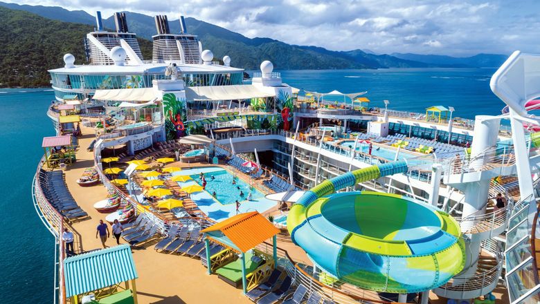Royal Caribbean Group more than doubled its net income in Q1, Pictured, the Oasis of the Seas.