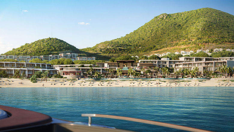 A rendering of the Vie L'Ven Resort & Residences, which will overlook Indigo Bay in St. Maarten.