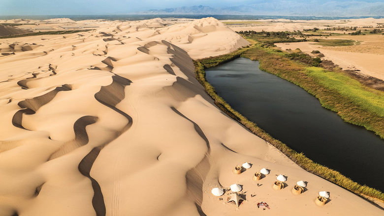 White Desert's Dune Camp in Paracas, Peru.