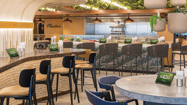 Planterie, the vegan eatery in the Norwegian Aqua's Indulge Food Hall. Planterie, the vegan eatery in the Norwegian Aqua's Indulge Food Hall.