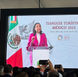 Josefina Rodriguez Zamora, Mexico's new secretary of tourism, makes opening remarks at Tianguis Turistico's opening event.
