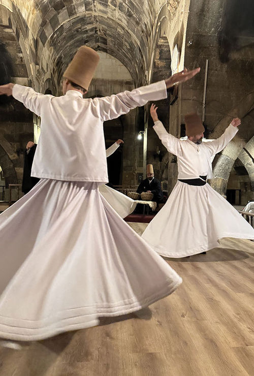 The rotating dervish ceremony near Turkiye Avanos.