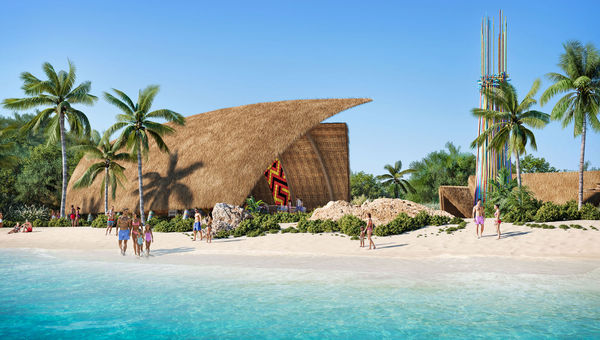 A rendering of the arrival bar on Lelepa.