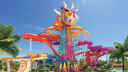 A rendering of the Jaguar's Peak waterslides Royal Caribbean had planned for Perfect Day Mexico.