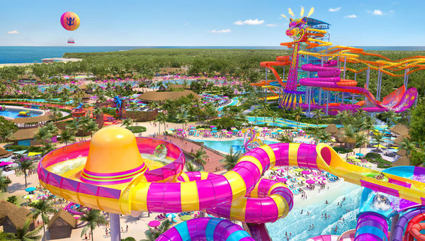 One of the waterslide towers at Perfect Day Mexico will have a bowl slide shaped like a sombrero.