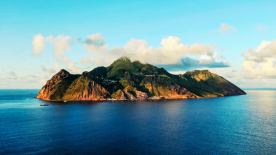 Saba, a volcanic island that rises out of the Caribbean Sea, is home to about 2,000 residents.