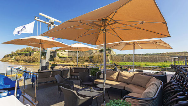 The Sky Deck aboard the Artistry II showcases new furnishings. The Sky Deck aboard the Artistry II showcases new furnishings.