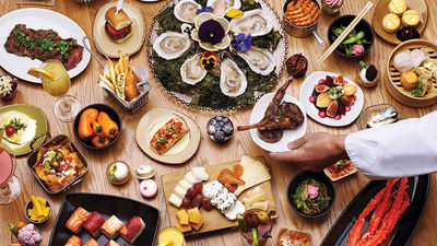 The Bacchanal Buffet at Caesars features more than 250 menu items, including daily chef’s specials.
