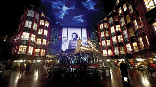 In the queue for Harry Potter and the Battle at the Ministry, riders will walk through the British Ministry of Magic's atrium.