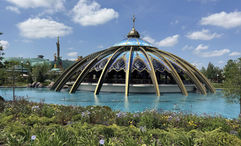 Greenery and water features abound in Celestial Park.