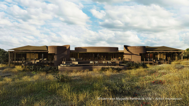 Rendering of the villa at Wilderness Magashi Peninsula, set to open in Akagera National Park in Rwanda in September.
