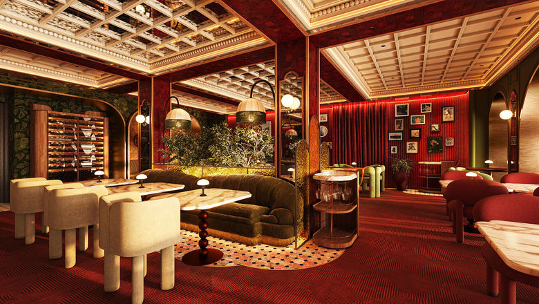 Celebrity describes Trattoria Rossa as an "Italian hideaway that blends opulence with modern design."