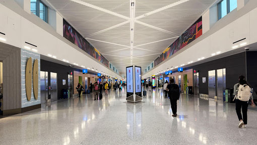 There wasn't much of a crowd at Newark Airport's Terminal A on May 28. Over Memorial Day weekend, Terminal C wasn't very busy either.