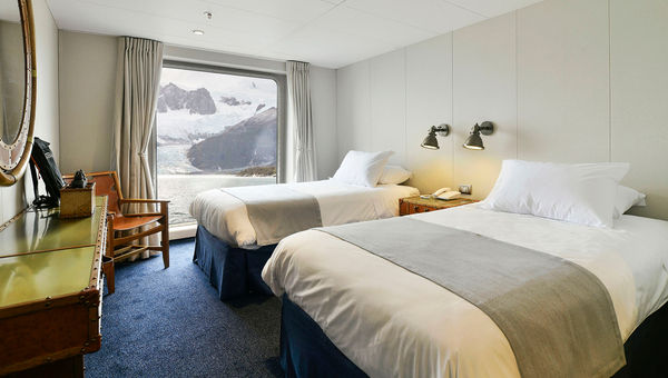 An AA Twin cabin. There are 100 cabins in six categories on the Ventus and the Stella.