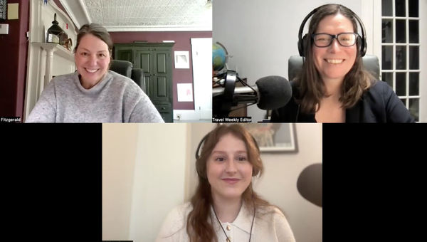 Clockwise from top left: Lisa Fitzgerald of Fitzgerald Travel, tours and river cruise editor Brinley Hineman and host Rebecca Tobin.