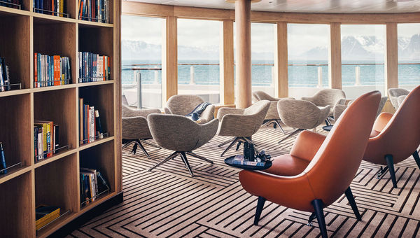 The National Geographic Endurance library serves as what the line calls an "intellectual anchor" on its cruises.