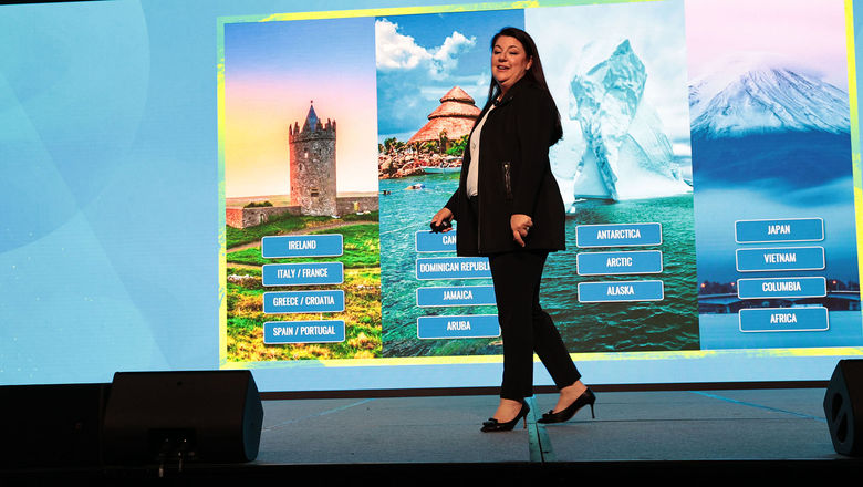 American Marketing Group chief marketing officer Nicole Mazza talks about trending destinations at Travel Market 2025.