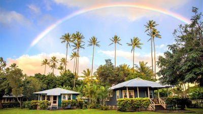 Waimea Plantation Cottages on Kauai dates to the 1880s. It started as a dairy and a sugarcane plantation before becoming a resort in 1984.