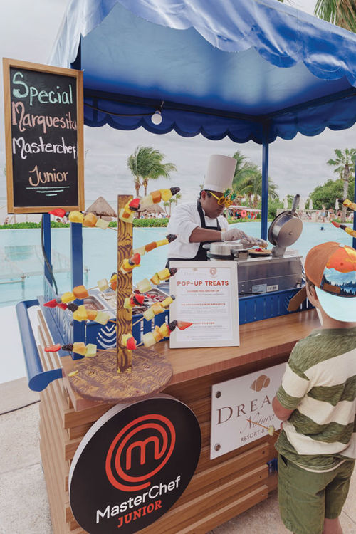 Poolside pop-up at a Dreams resort, created in collaboration with MasterChef Junior. Poolside pop-up at a Dreams resort, created in collaboration with MasterChef Junior.