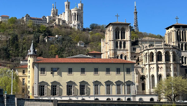 The cathedral of Fourviere is accessible through the track and rule the city's skyline. The cathedral of Fourviere is accessible through the track and rule the city's skyline.