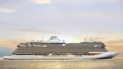 A rendering of the Seven Seas Prestige, which is launching next year. Regent Seven Seas Cruises has announced plans for a third Prestige-class vessel.