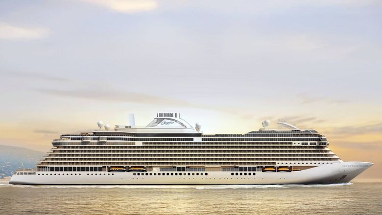 A rendering of the Seven Seas Prestige, which is launching next year. Regent Seven Seas Cruises has announced plans for a third Prestige-class vessel.