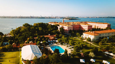 The San Clemente Palace Hotel in Venice is located on a 12-acre private island in the Venice Lagoon.