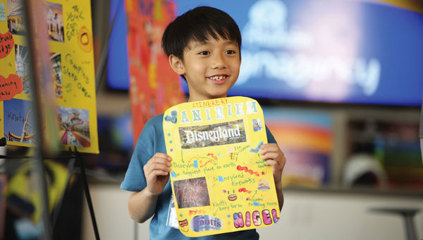 Visit Anaheim launched Imaginagency, a travel agency for children. Nigel shows off the itinerary he created.