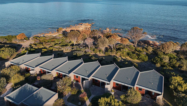 The 20-room Edge of the Bay resort near Coals Bay in Tasmania. The 20-room Edge of the Bay resort near Coals Bay in Tasmania.