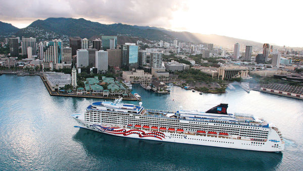 Norwegian Cruise Line's Pride of America is the only large cruise ship that homeports in Hawaii.