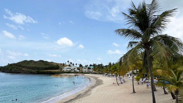 Mermaid Beach is the activity area at The Buccaneer, where guests can find all the nonmotorized watersports equipment.