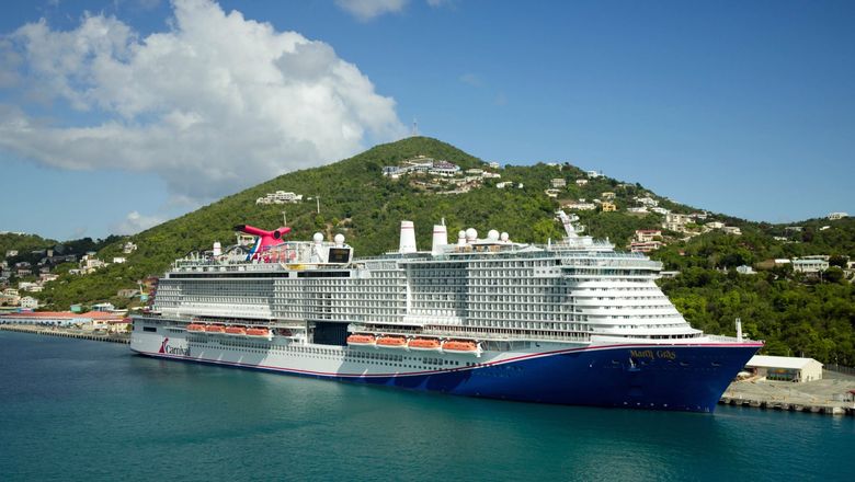Carnival Cruise Line's Mardi Gras in St. Thomas.