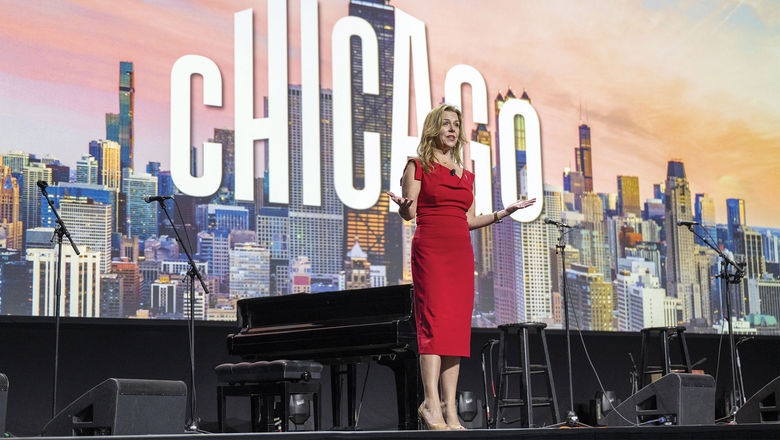 Choose Chicago CEO Kristen Reynolds welcomes attendees to the U.S. Travel Association's IPW 2025 at the McCormick Place convention center.