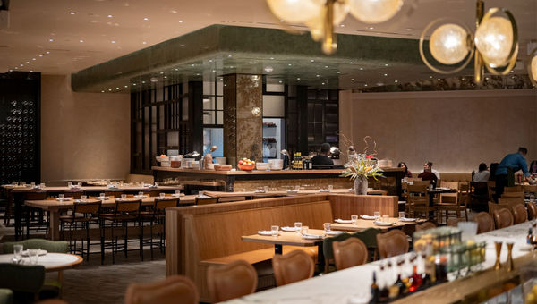 The bar and food area in Julina Las Vegas.