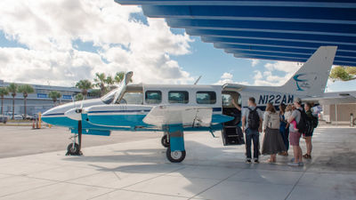 Aztec Airways flies from a private terminal at Fort Lauderdale Airport.