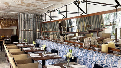 Moxi is an intimate dining space that overlooks the main courtyard of the Hotel Matilda.
