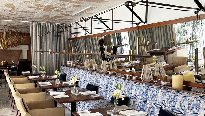 Moxi is an intimate dining space that overlooks the main courtyard of the Hotel Matilda.