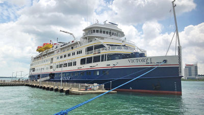 Victory Cruises' Victory I. Crew were removed from the ship and its sister vessel, the Victory II, during a call in Detroit.
