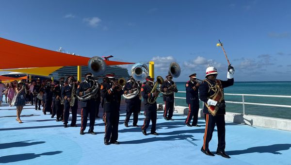 A Bahamian band paraded the pier at Celebration Key's grand opening. A Bahamian band paraded the pier at Celebration Key's grand opening.