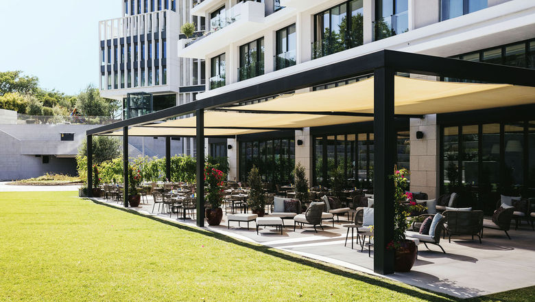 The Martinhal Lisbon Oriente's Terrace restaurant.