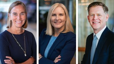 From left, Leeny Oberg, Jen Mason and Shawn Hill.