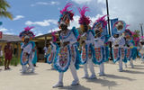 A Junkanoo parade at Carnival Cruise Line's new Celebration Key private destination in the Bahamas.