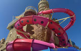 A water slide at Carnival Cruise Line's new Celebration Key private destination in the Bahamas.