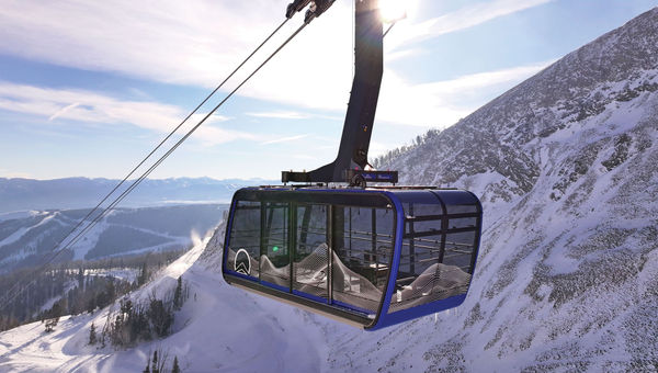 Big Sky's Lone Peak Tram opened in 2023, accommodating 75 people per ride