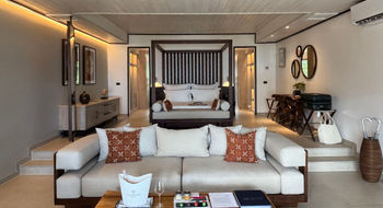 A renovated Ocean Suite at Carlisle Bay in Antigua. Ocean, Bay and Garden Suites are getting refreshed ahead of the resort's seasonal reopening in October.