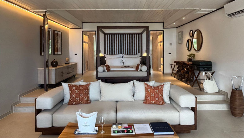 A renovated Ocean Suite at Carlisle Bay in Antigua. Ocean, Bay and Garden Suites are getting refreshed ahead of the resort's seasonal reopening in October.