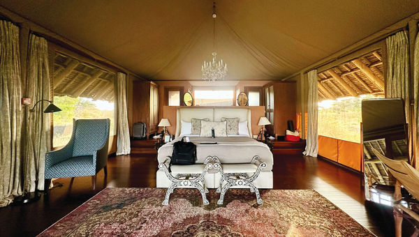 Tent of Luxury Finch Hutton Luxury Camp.